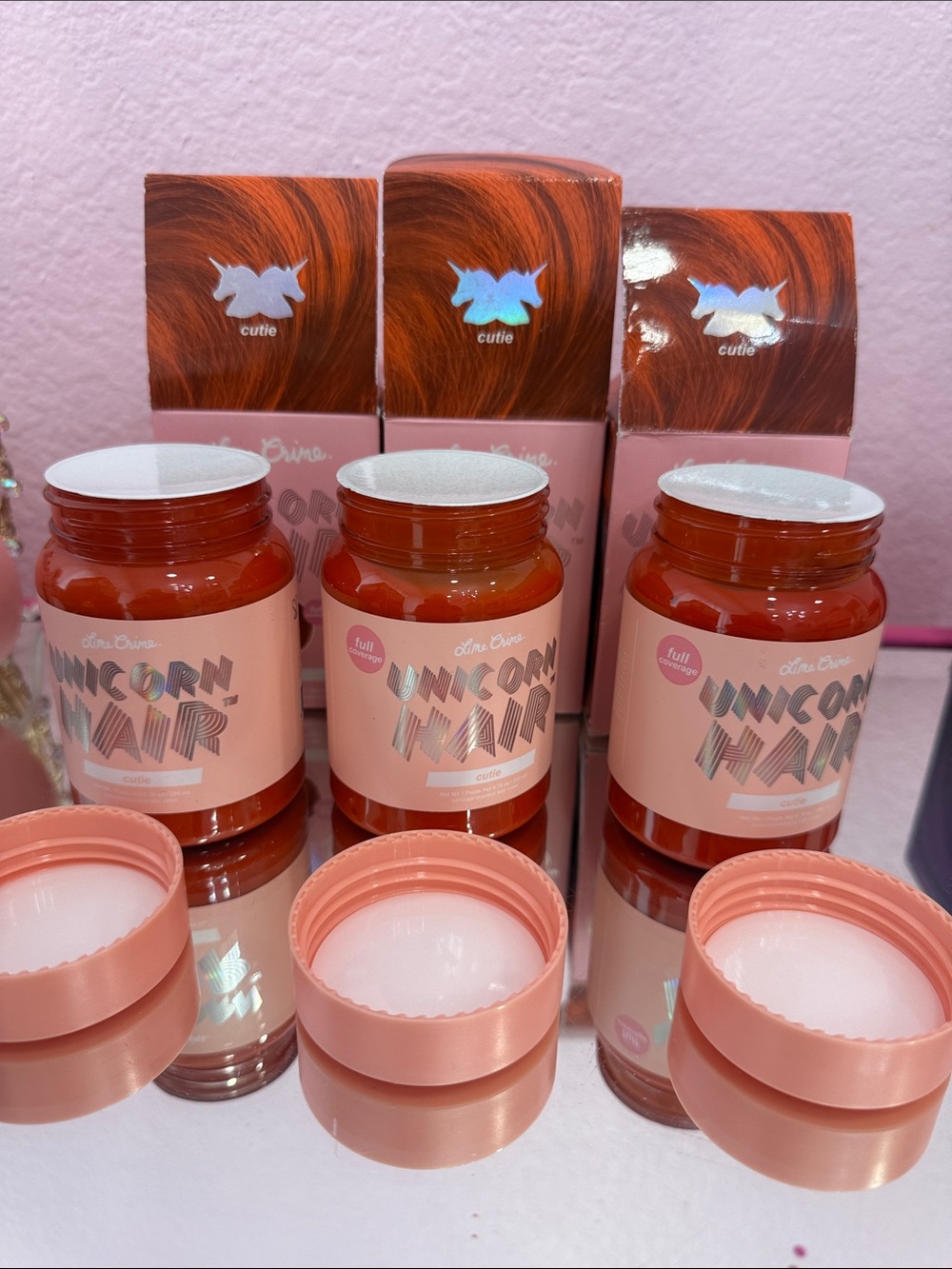 Lime Crime Unicorn Hair Dye — Vibrant Red-Orange Set